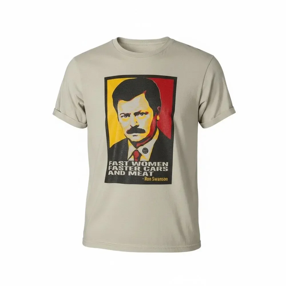 Ron Swanson Parks and Recreation (Nick Offerman) Tshirt Unisex Small